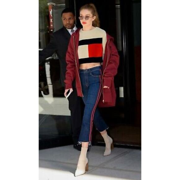 MOTHER Insider Crop Step Fray Jeans Speed Racer Stretch Blue Women's Sz 26 - Picture 6 of 15